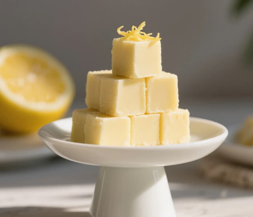 Krämig Citronfudge med Vit Choklad